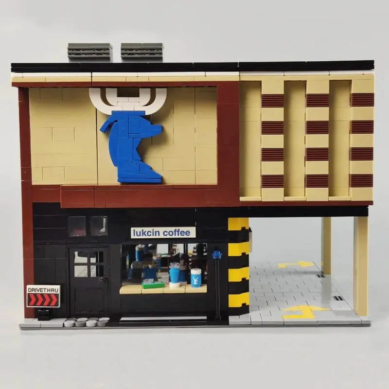 Building Blocks City Street MOC Modern Coffee Shop Bricks Toys 5208 Construction Set Toys - 6