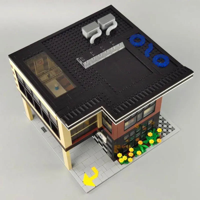 Building Blocks City Street MOC Modern Coffee Shop Bricks Toys 5208 Construction Set Toys - 13