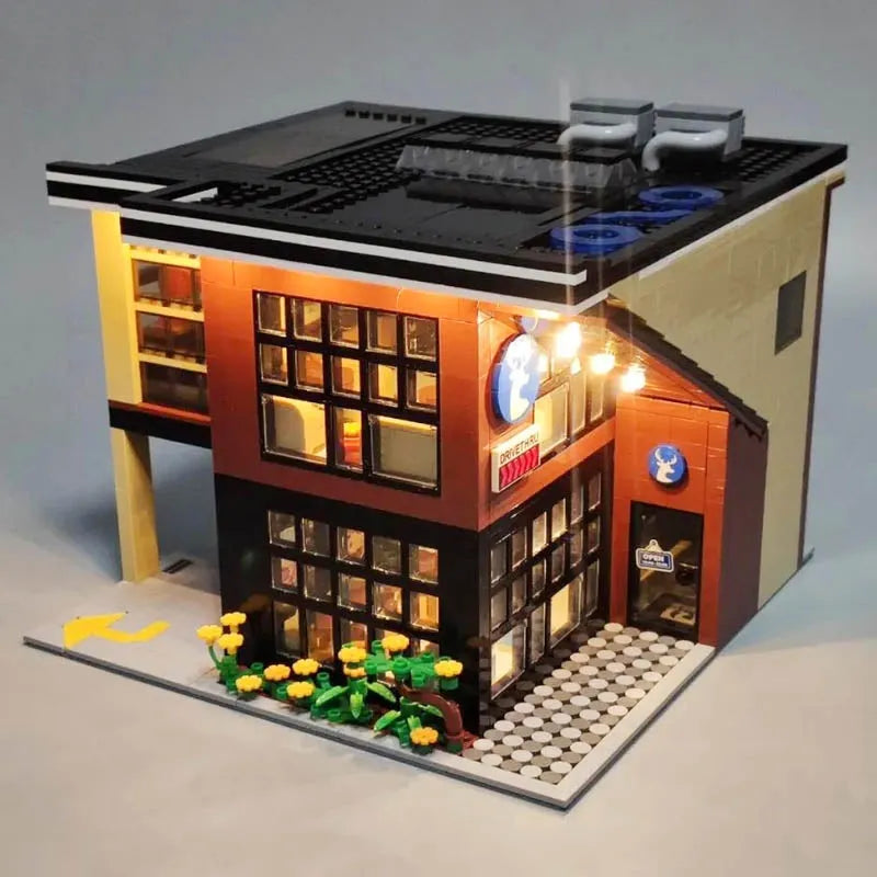 Building Blocks City Street MOC Modern Coffee Shop Bricks Toys 5208 - 11