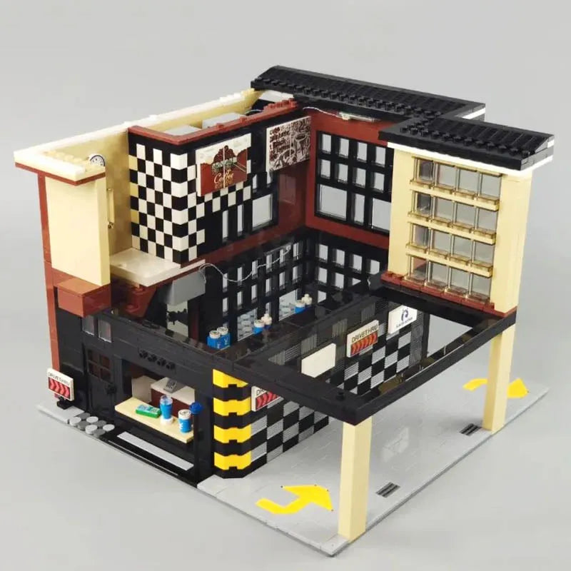 Building Blocks City Street MOC Modern Coffee Shop Bricks Toys 5208 - 15