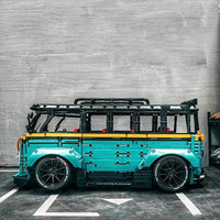 Thumbnail for Building Blocks MOC City Tech T2 Low Pitched Camping Bus Bricks Toys C021 Construction Set Toys - 1