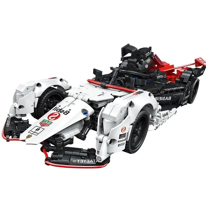 Building Blocks MOC Concept Formula E Porsche 99X Electric Racing Car Bricks Toy - 1