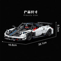 Thumbnail for Building Blocks MOC Concept Pagani Roadster Sports Car Bricks Toys C017 - 3
