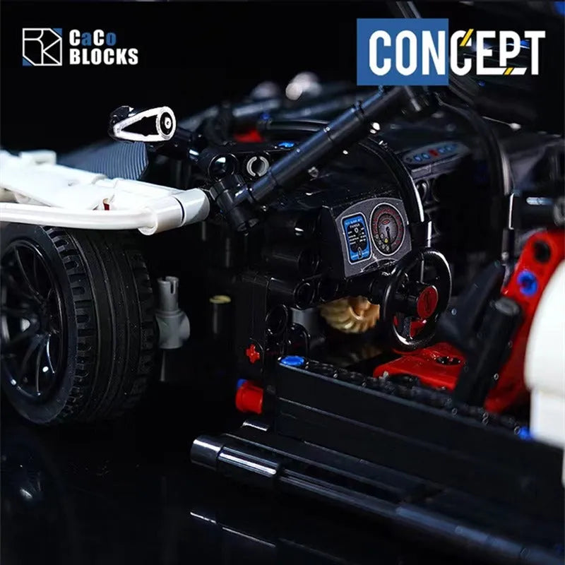 Building Blocks MOC Concept Pagani Roadster Sports Car Bricks Toys C017 - 6