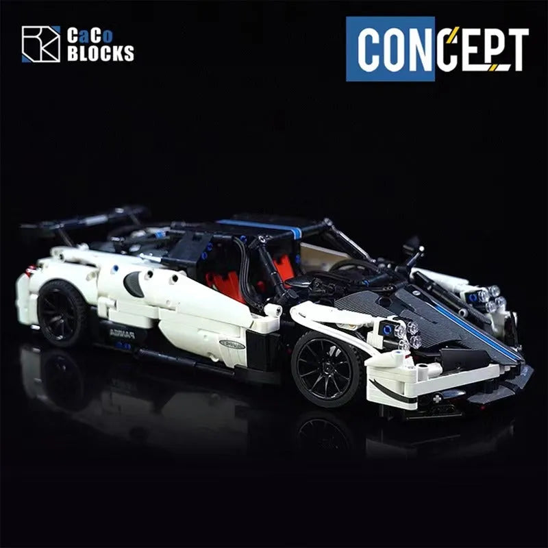 Building Blocks MOC Concept Pagani Roadster Sports Car Bricks Toys C017 - 5
