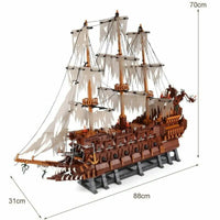 Thumbnail for Building Blocks Creative Movie MOC Flying Dutchman Pirate Ship Bricks Toys - 2