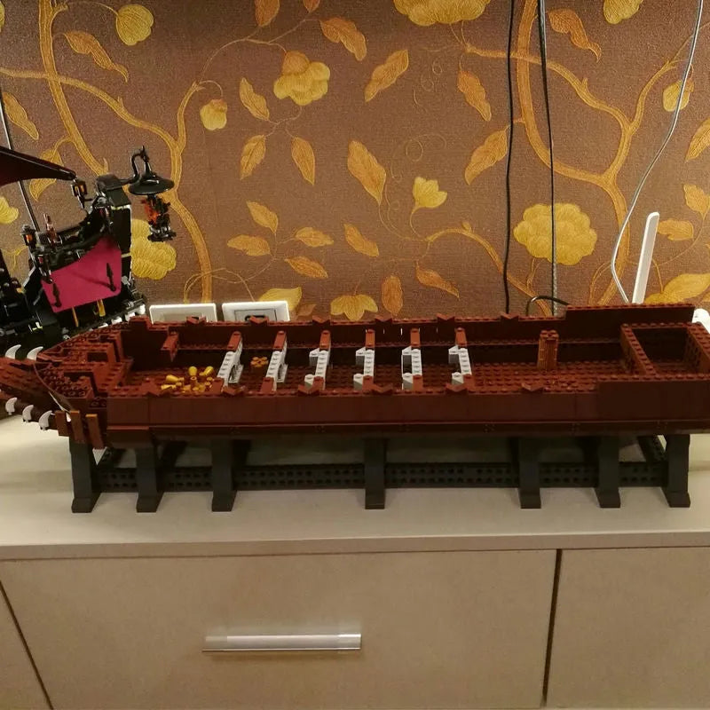 Building Blocks Creative Movie MOC Flying Dutchman Pirate Ship Bricks Toys - 9