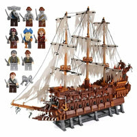 Thumbnail for Building Blocks Creative Movie MOC Flying Dutchman Pirate Ship Bricks Toys - 3