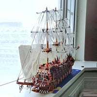 Thumbnail for Building Blocks Creative Movie MOC Flying Dutchman Pirate Ship Bricks Toys - 7
