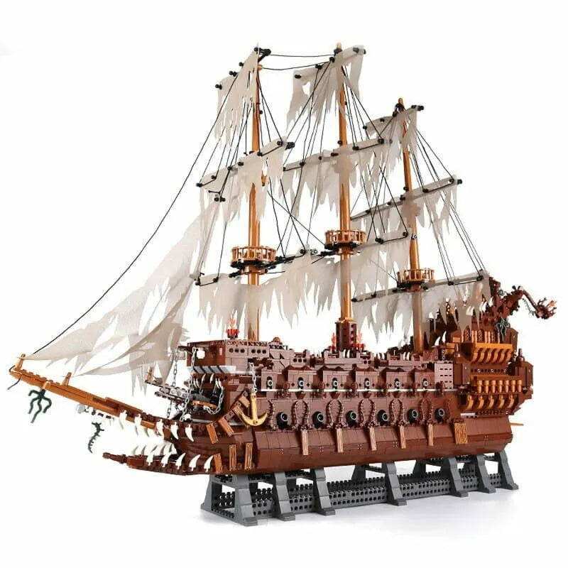 Building Blocks Creative Movie MOC Flying Dutchman Pirate Ship Bricks Toys - 1