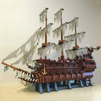 Thumbnail for Building Blocks Creative Movie MOC Flying Dutchman Pirate Ship Bricks Toys - 5