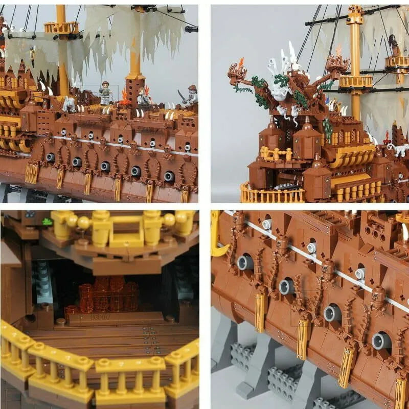 Building Blocks Creative Movie MOC Flying Dutchman Pirate Ship Bricks Toys - 6
