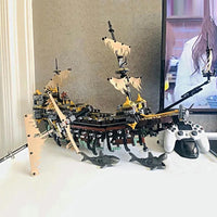 Thumbnail for Building Blocks Creative Movie MOC Silent Mary Pirate Ship Bricks Toys 16042 Construction Set Toys - 12