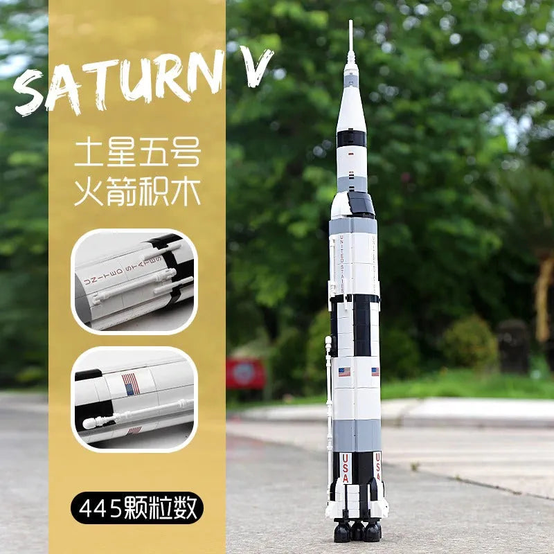 Building Blocks Creator MOC Apollo Saturn V Space Rocket Toys PG13002 - 2