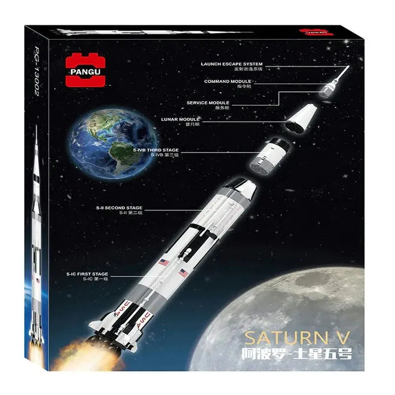 Building Blocks Creator MOC Apollo Saturn V Space Rocket Toys PG13002 - 3