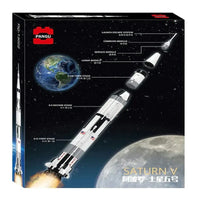 Thumbnail for Building Blocks Creator MOC Apollo Saturn V Space Rocket Toys PG13002 - 3