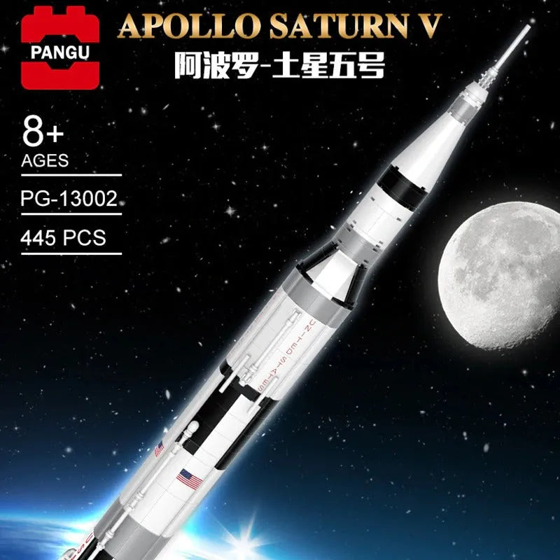 Building Blocks Creator MOC Apollo Saturn V Space Rocket Toys PG13002 - 1