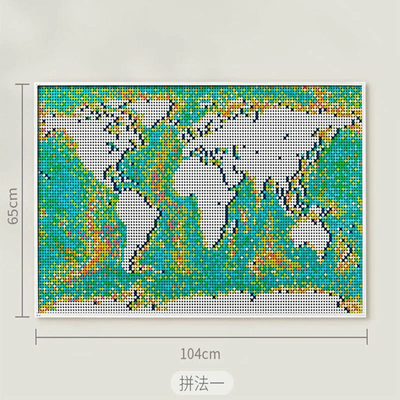 Building Blocks MOC Creator Art The Large Globe World Map Bricks Toy 61203 - 2