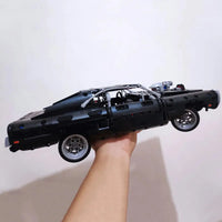 Thumbnail for Building Blocks MOC Creator Dom’s Chargers Super Racing Car Bricks Toy - 12