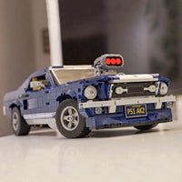 Thumbnail for Building Blocks Creator MOC Expert 21047 Mustang Car Bricks Toy - 16