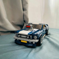 Thumbnail for Building Blocks Creator MOC Expert 21047 Mustang Car Bricks Toy - 19