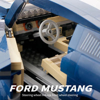 Thumbnail for Building Blocks Creator MOC Expert 21047 Mustang Car Bricks Toy - 2