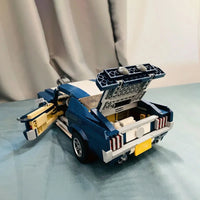 Thumbnail for Building Blocks Creator MOC Expert 21047 Mustang Car Bricks Toy - 8