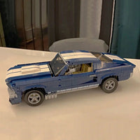 Thumbnail for Building Blocks Creator MOC Expert 21047 Mustang Car Bricks Toy - 17