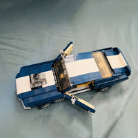 Thumbnail for Building Blocks Creator MOC Expert 21047 Mustang Car Bricks Toy - 11