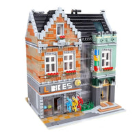 Thumbnail for Building Blocks Creator Expert MOC Bikes Shop Street Bricks Toy - 1