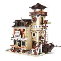 Thumbnail for Building Blocks Creator Expert MOC Boat House Diner Bricks Toy Construction Set Toys - 1