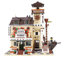 Thumbnail for Building Blocks Creator Expert MOC Boat House Diner Bricks Toy Construction Set Toys - 4