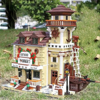 Thumbnail for Building Blocks Creator Expert MOC Boat House Diner Bricks Toy Construction Set Toys - 7