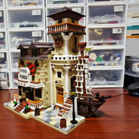 Thumbnail for Building Blocks Creator Expert MOC Boat House Diner Bricks Toy Construction Set Toys - 8