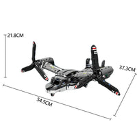 Thumbnail for Building Blocks MOC Creator Expert Boeing Bell V22 Osprey Bricks Toys - 1