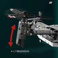 Thumbnail for Building Blocks MOC Creator Expert Boeing Bell V22 Osprey Bricks Toys - 5