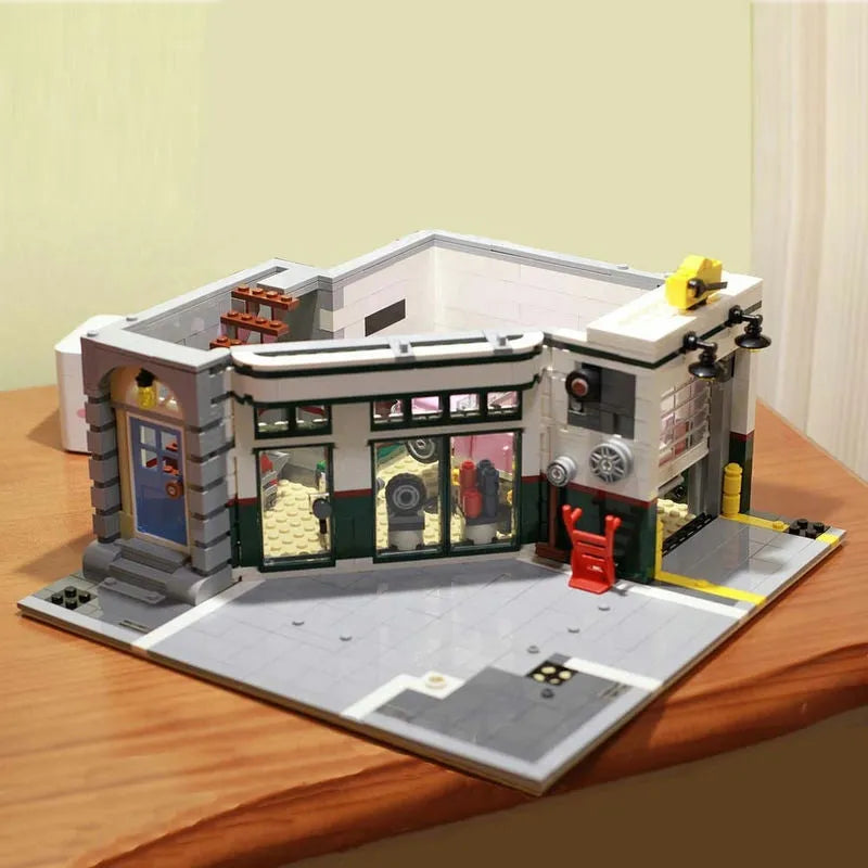 Building Blocks MOC Creator Expert City Corner Garage Bricks Toys EU - 7