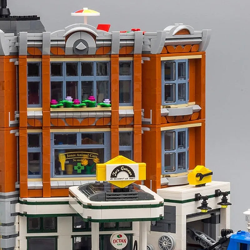Building Blocks MOC Creator Expert City Corner Garage Bricks Toys EU - 15