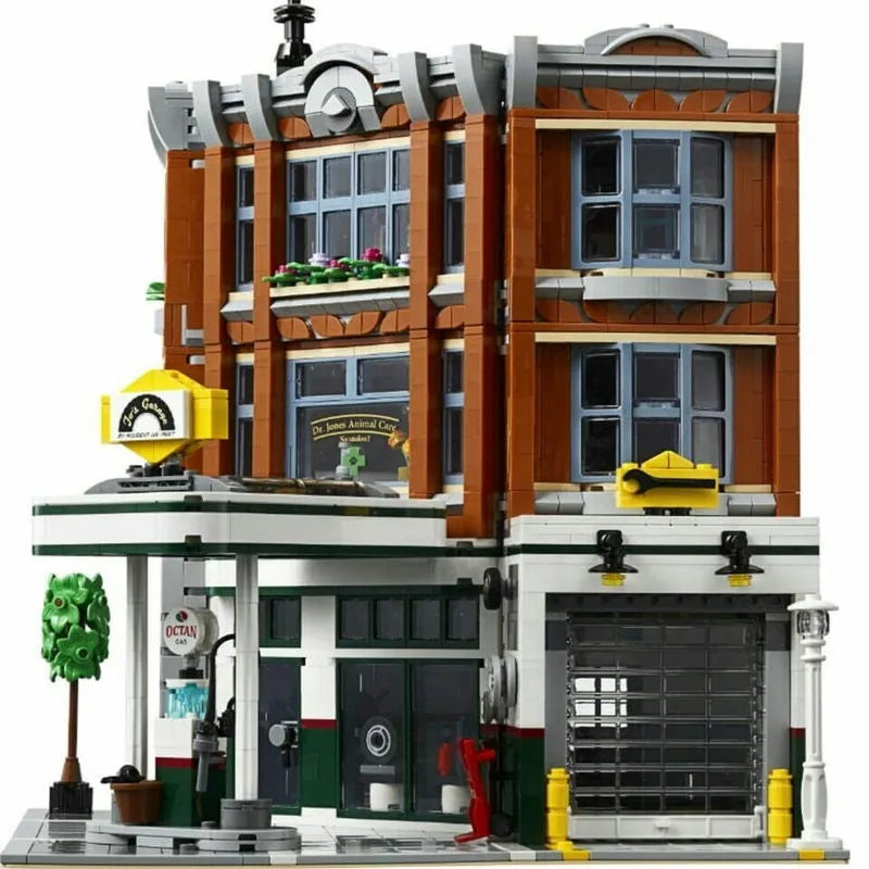 Building Blocks MOC Creator Expert City Corner Garage Bricks Toys EU - 1