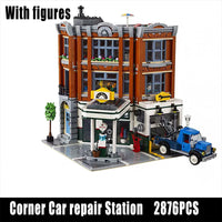 Thumbnail for Building Blocks MOC Creator Expert City Corner Garage Bricks Toys EU - 6