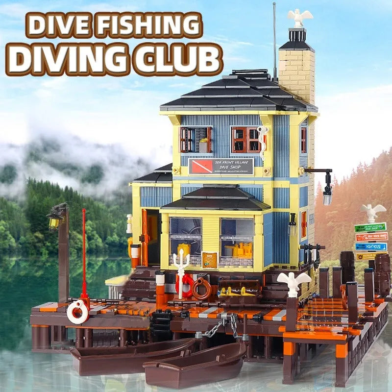 Building Blocks Creator Expert MOC City Dive Shop Bricks Toy Construction Set Toys - 6