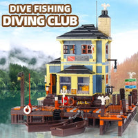 Thumbnail for Building Blocks Creator Expert MOC City Dive Shop Bricks Toy - 6