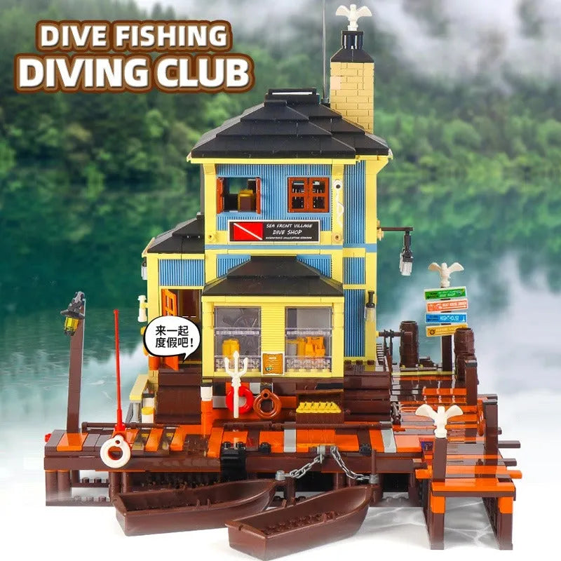 Building Blocks Creator Expert MOC City Dive Shop Bricks Toy - 7