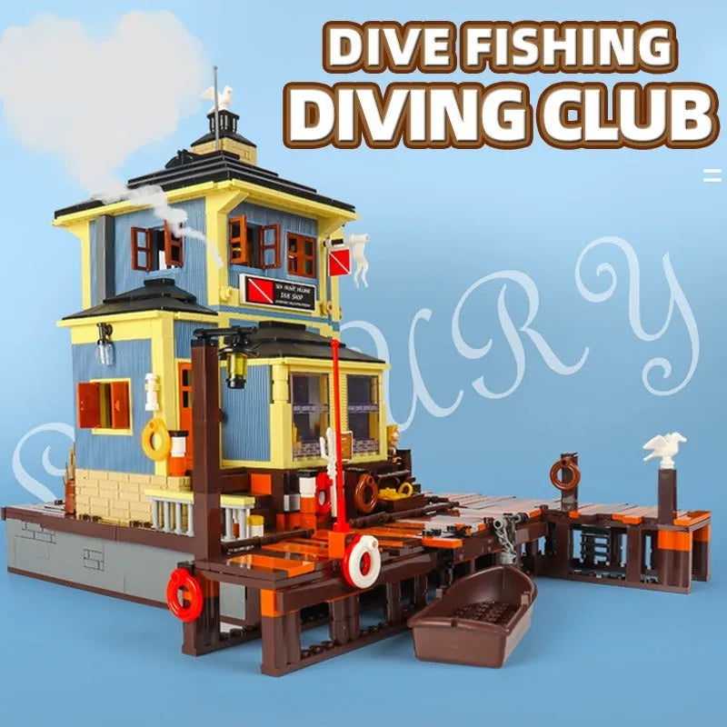Building Blocks Creator Expert MOC City Dive Shop Bricks Toy Construction Set Toys - 9
