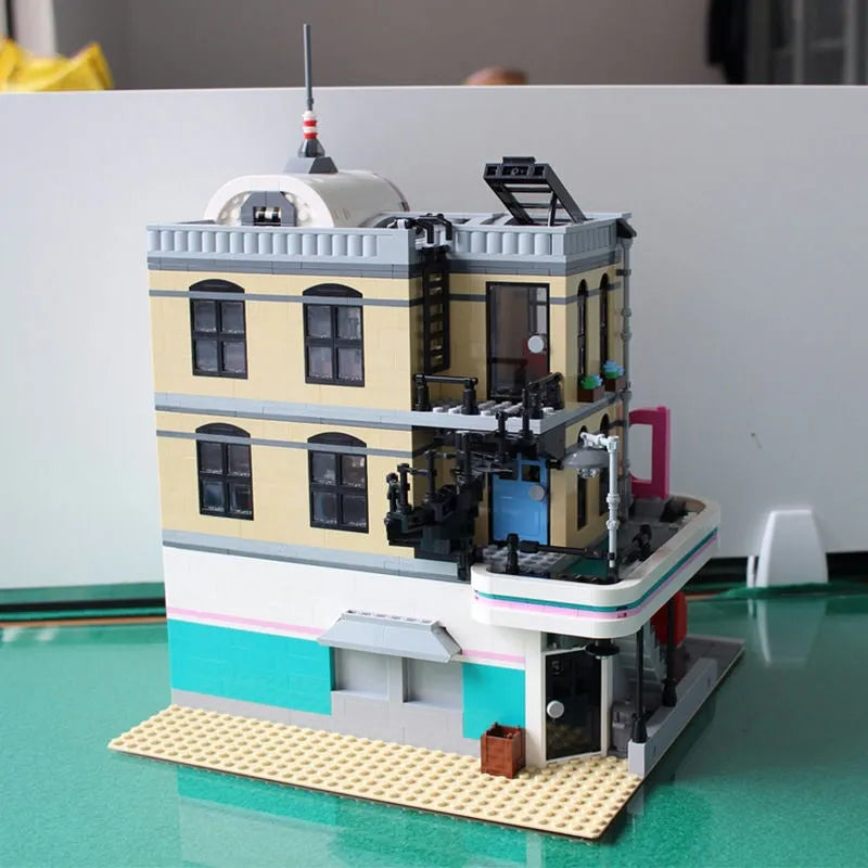 Building Blocks MOC Creator Expert City Downtown Diners Bricks Toys EU - 4
