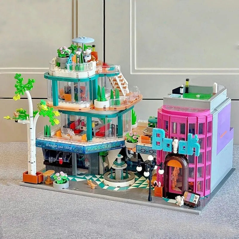 MOC Creator Expert City Fantasy Plaza Building Blocks Toys