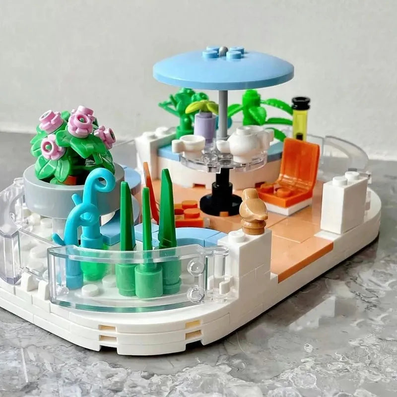 MOC Creator Expert City Fantasy Plaza Building Blocks Toys