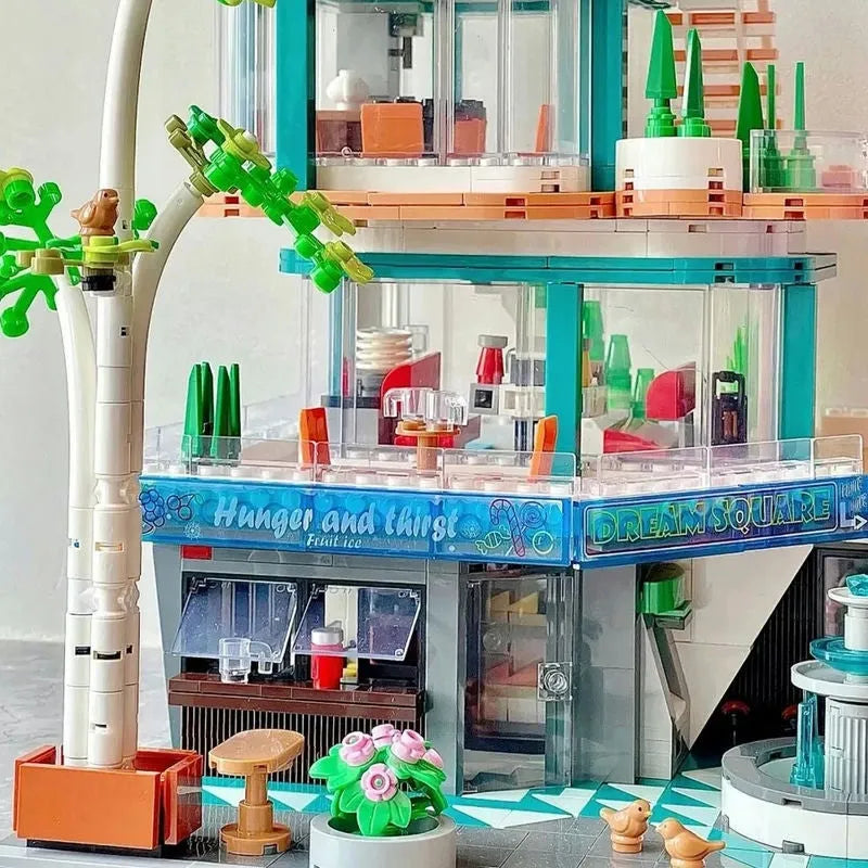 MOC Creator Expert City Fantasy Plaza Building Blocks Toys