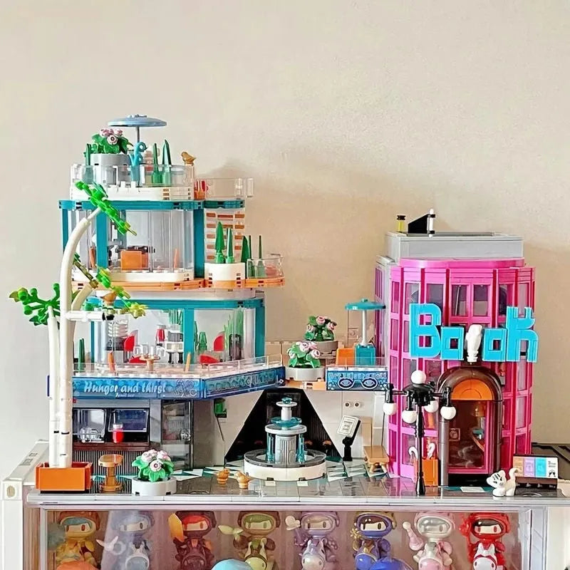 MOC Creator Expert City Fantasy Plaza Building Blocks Toys