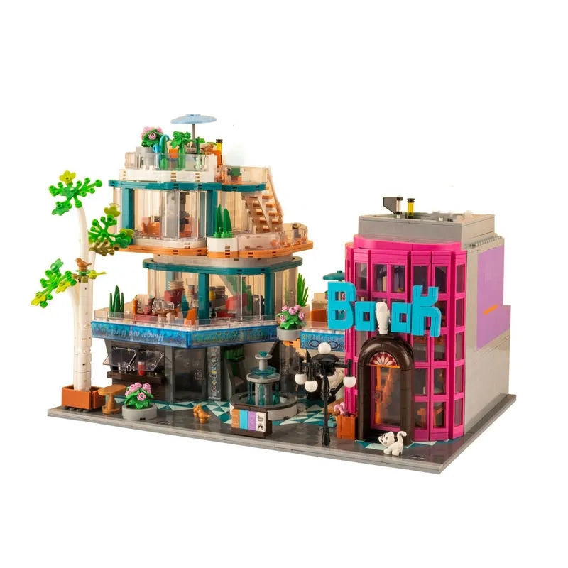 Building Blocks MOC Creator Expert City Fantasy Plaza Bricks Toys - 1
